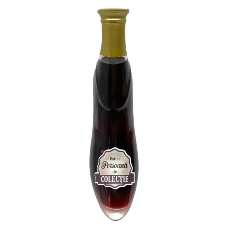 Esti o persoana de colectie, sticla vin in forma de pantof cu mesaj model st24 05